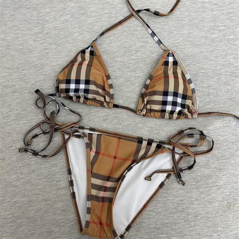 burberry dupe bikini.